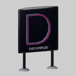 Neon D Sign